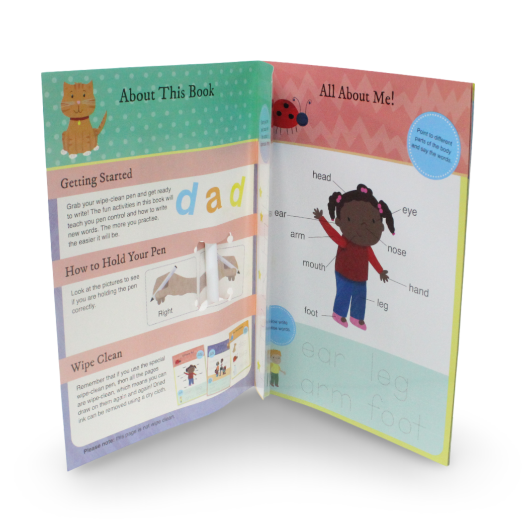 Centum "I Can Write... First Words" Wipe-Clean Learning Book - Assortments