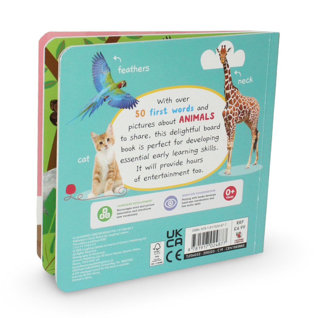 50 First Words Animals Board Book