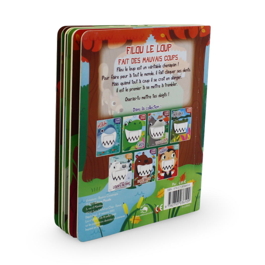 Piccolia "Filou Le Loup Fait Des Mauvais Coups" Board Book