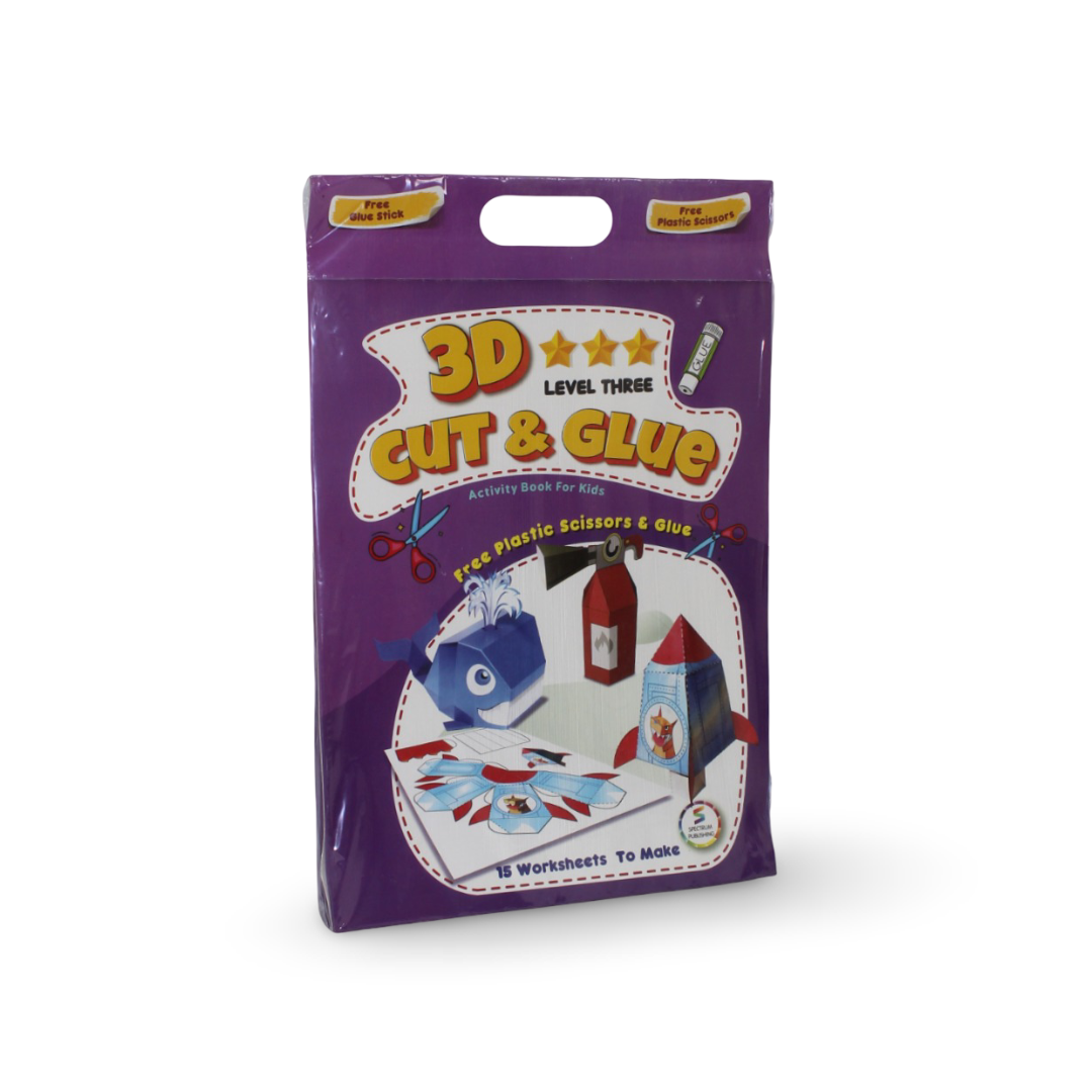 "3D Cut & Glue" Activity Book (Level 3) - Assortments - Spectrum