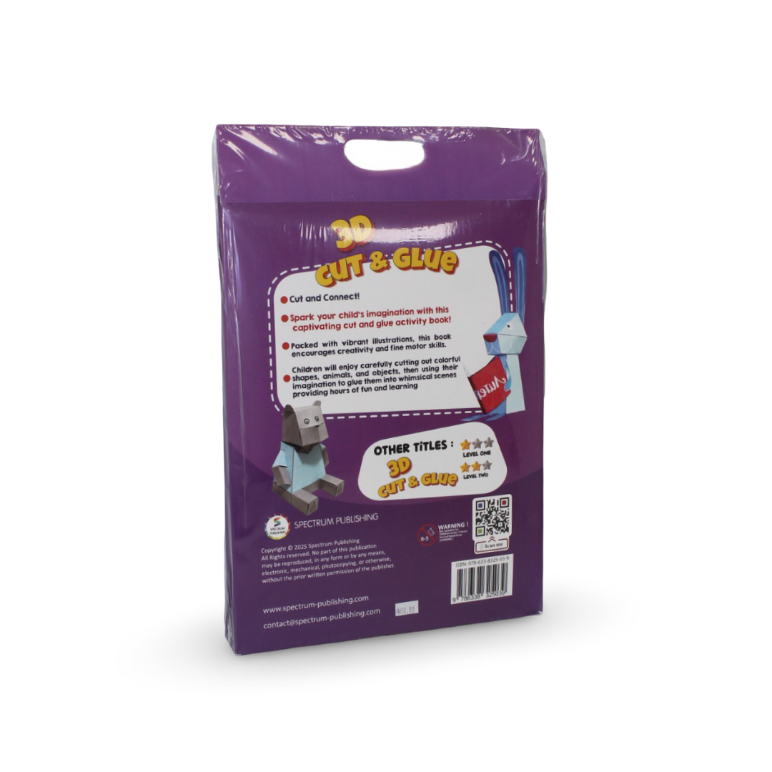 "3D Cut & Glue" Activity Book (Level 3)