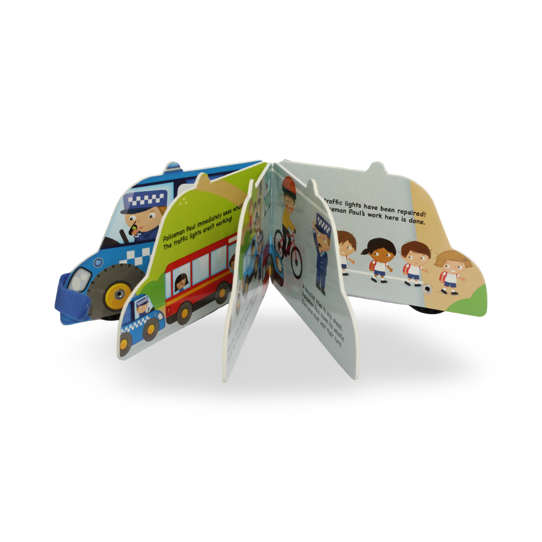 Rolling Wheels Policeman Paul Board Book - Assortments - OKO