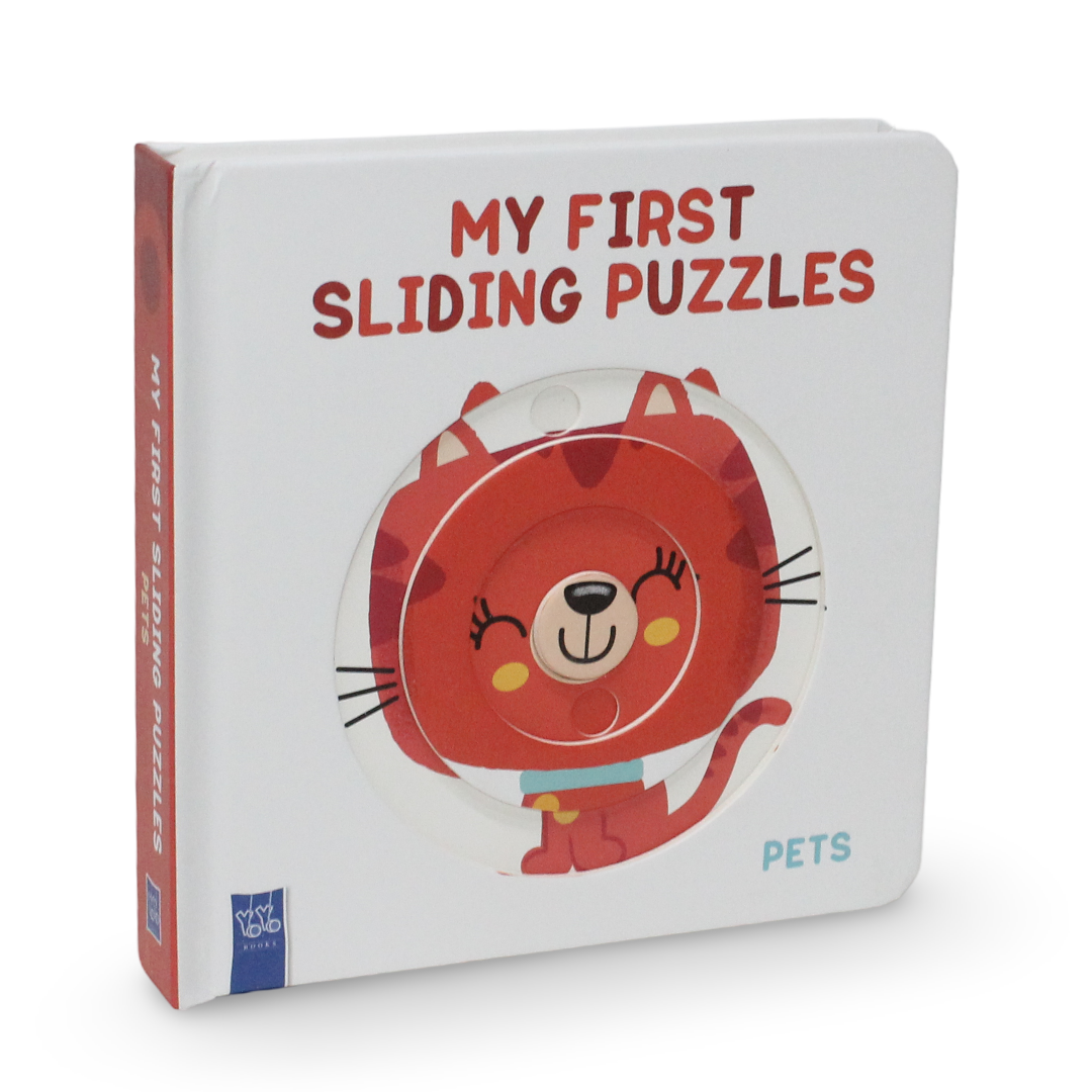Yoyo Books My First Sliding Puzzles: Pets كتاب ألغاز منزلقة الأولى للحيوانات الأليفة