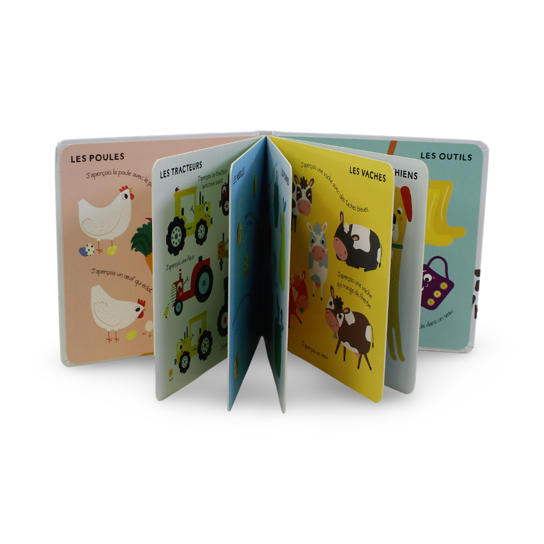 YoYo Books "J'aperçois à la ferme" ((I Spy At the Farm) French Board Book - Assortments