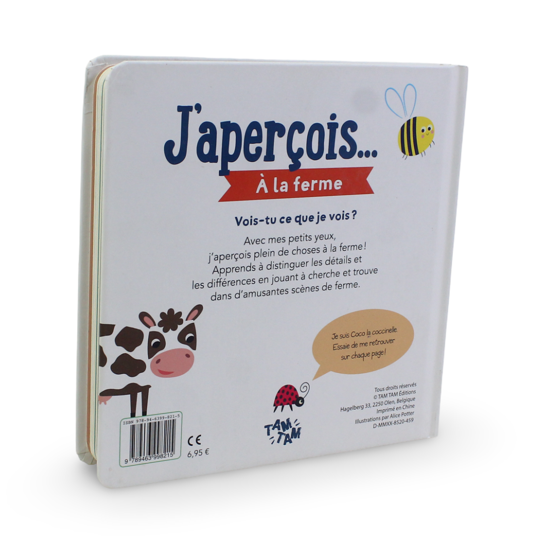 YoYo Books "J'aperçois à la ferme" ((I Spy At the Farm) French Board Book