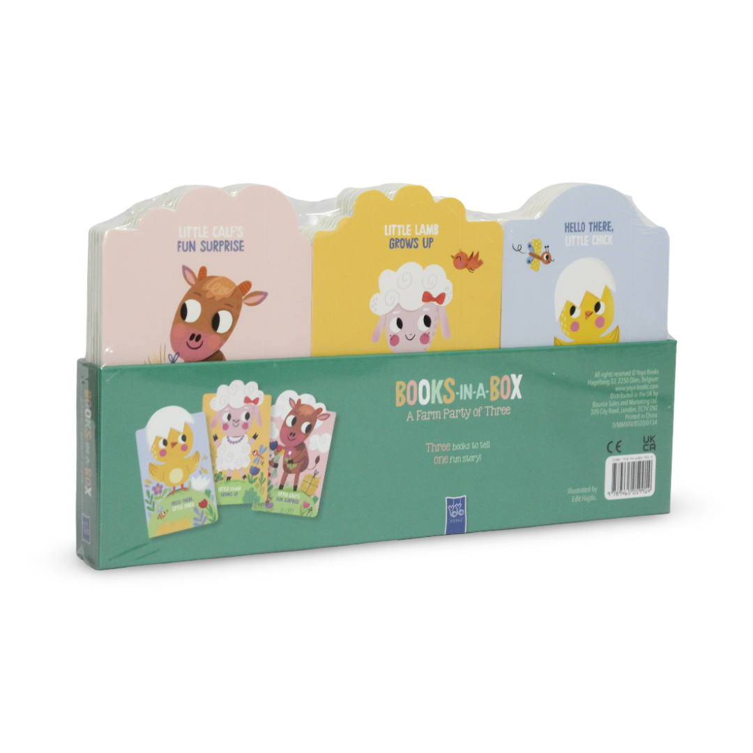 Yoyo Books Books-in-a-Box A Farm Party of Three Board Books