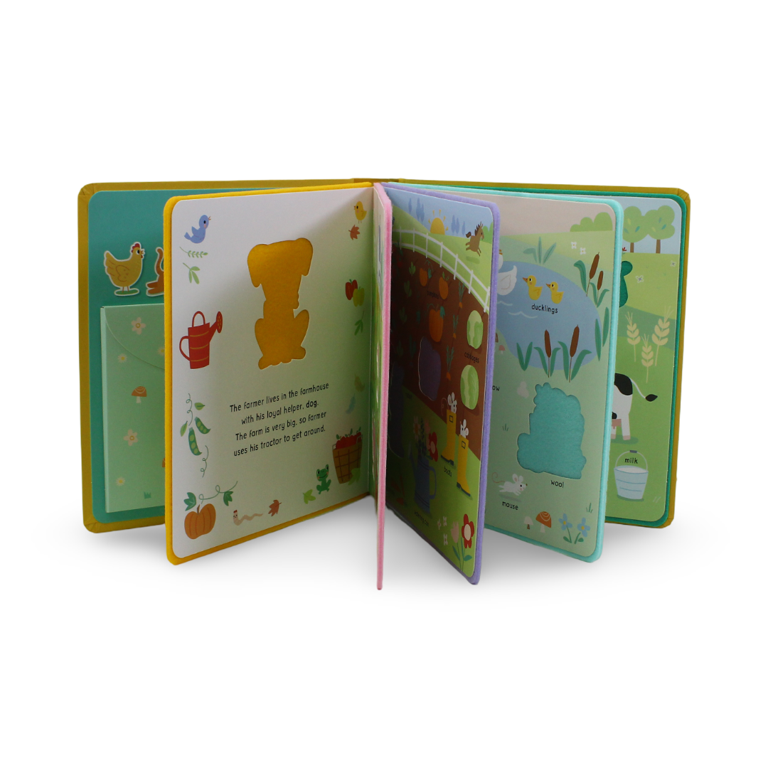 YoYo Books "My First Felt Sticker Book: On the Farm" Board Book - Assortments