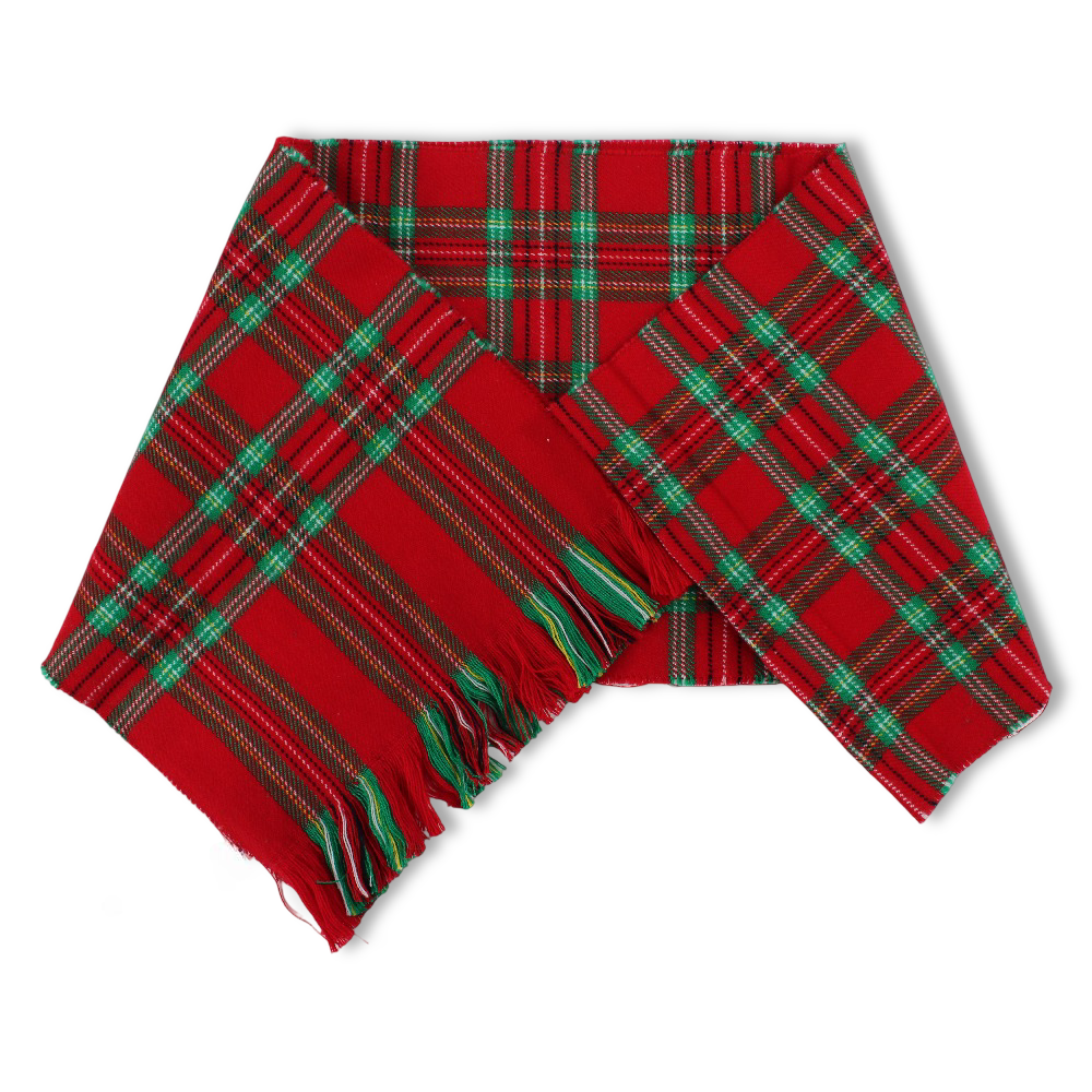 Unisex Checkered Winter Scarf – Red (170*30) - Clothing - Bright Future
