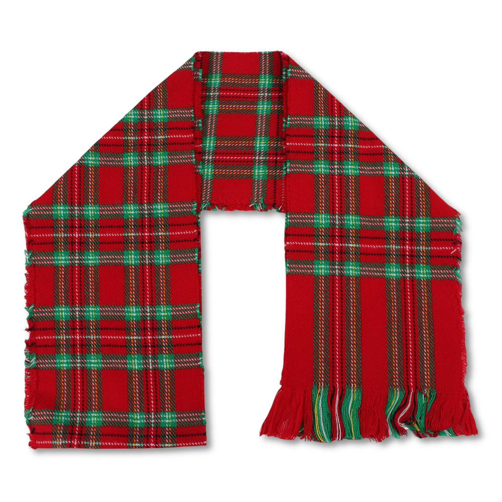 Unisex Checkered Winter Scarf – Red/Green