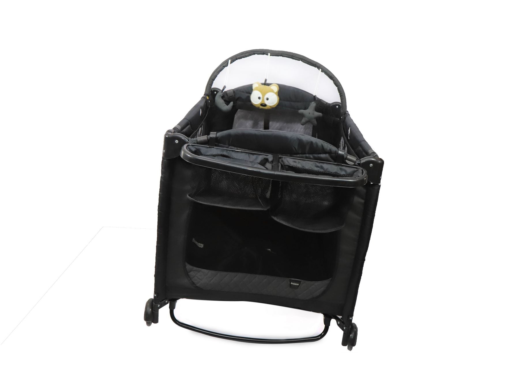 Baby Play Pen – Premium Waterproof Linen – Black