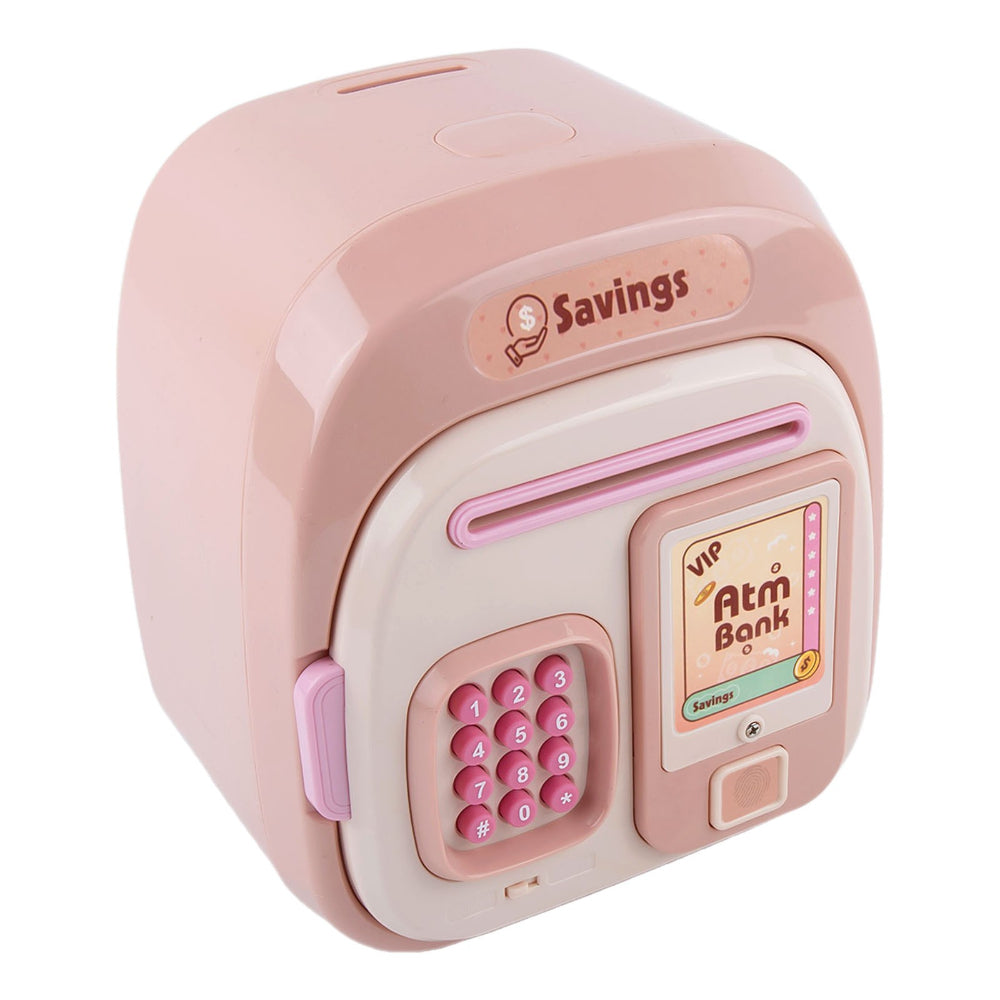 Electronic Piggy Bank with Fingerprint – Pink