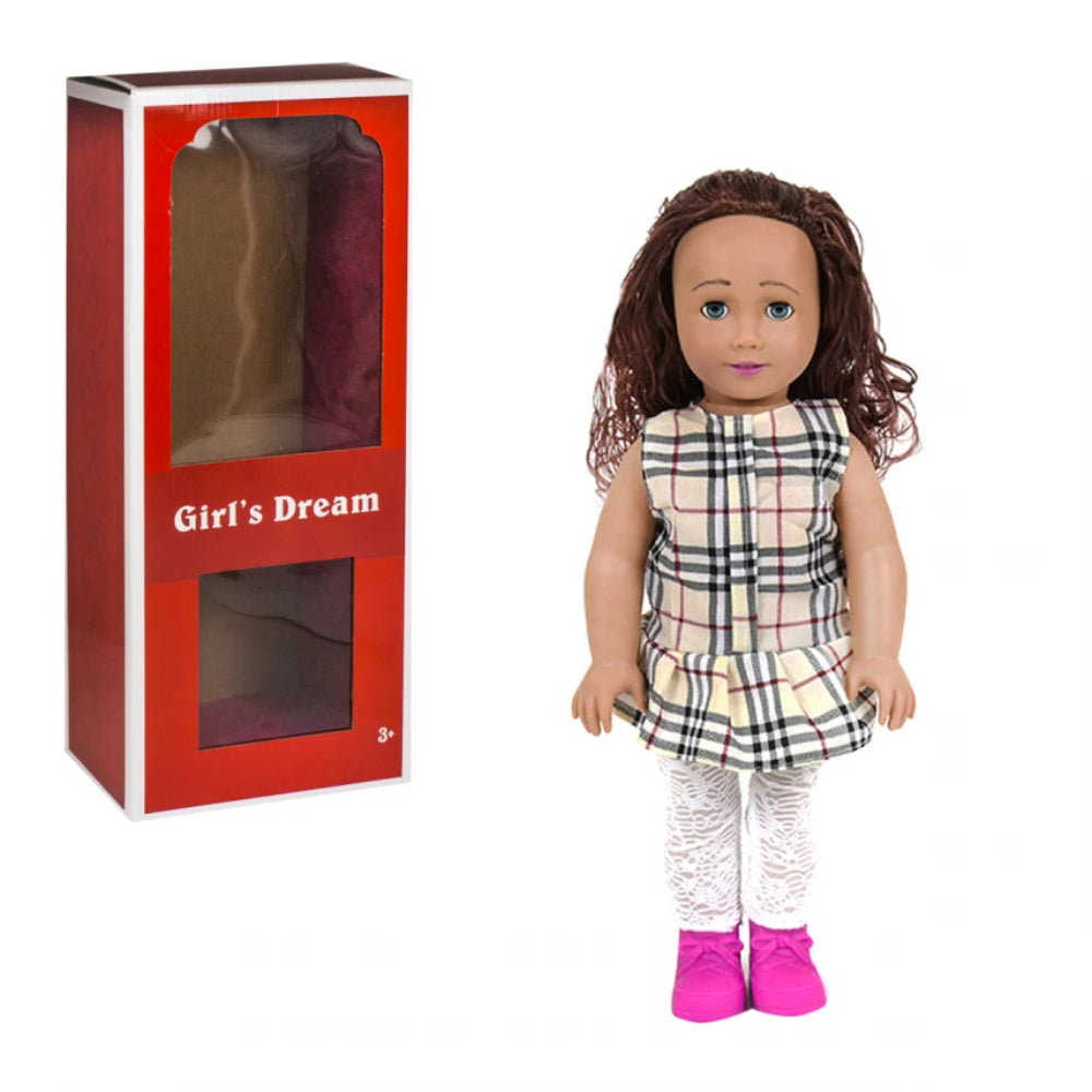 Girl's Dream Fashion Doll – White Checkered Outfit