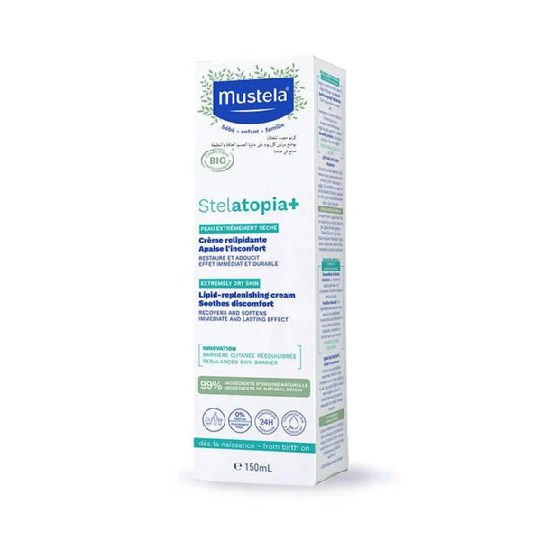 Mustela Stelatopia+ Lipid Replenishing Cream - 150ml - Baby Essentials