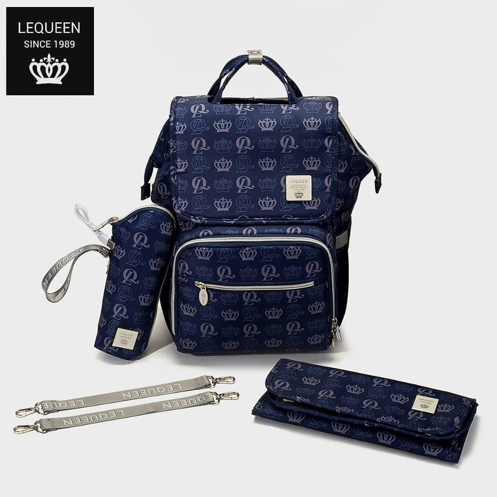 LeQueen Diamond 8th Special Edition Soft Waterproof Diaper Bag - Navy Blue