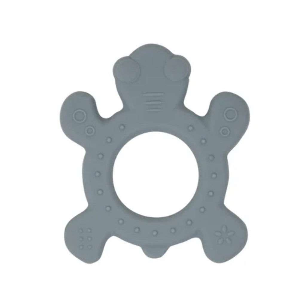 La Frutta Zoo Silicone Teether – Grey with Turtle Design - Baby Essentials