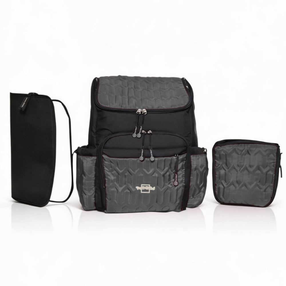 Petit Bebe Baby Diaper Backpack Premium Allure – Grey - Baby Essentials