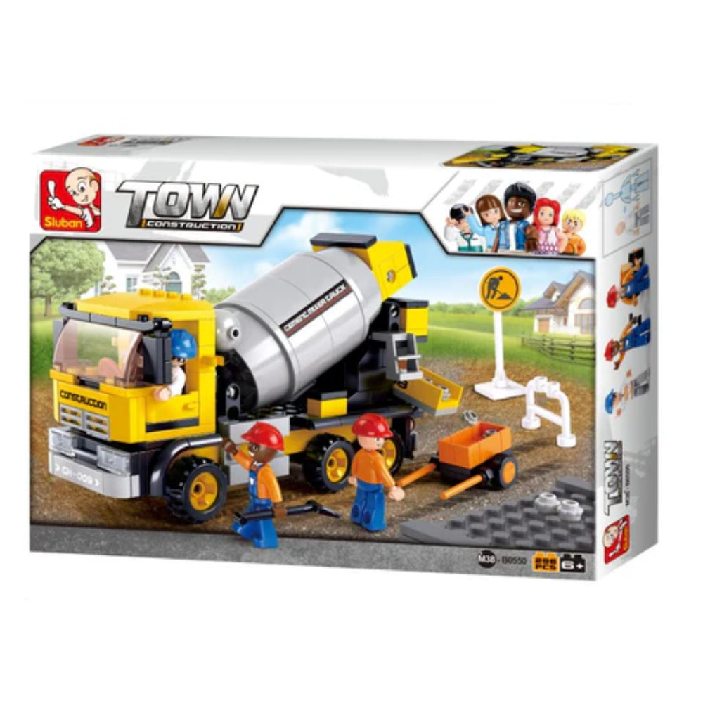 Sluban Town Construction Concrete Mixer Truck Building Blocks Set - 248 Pcs