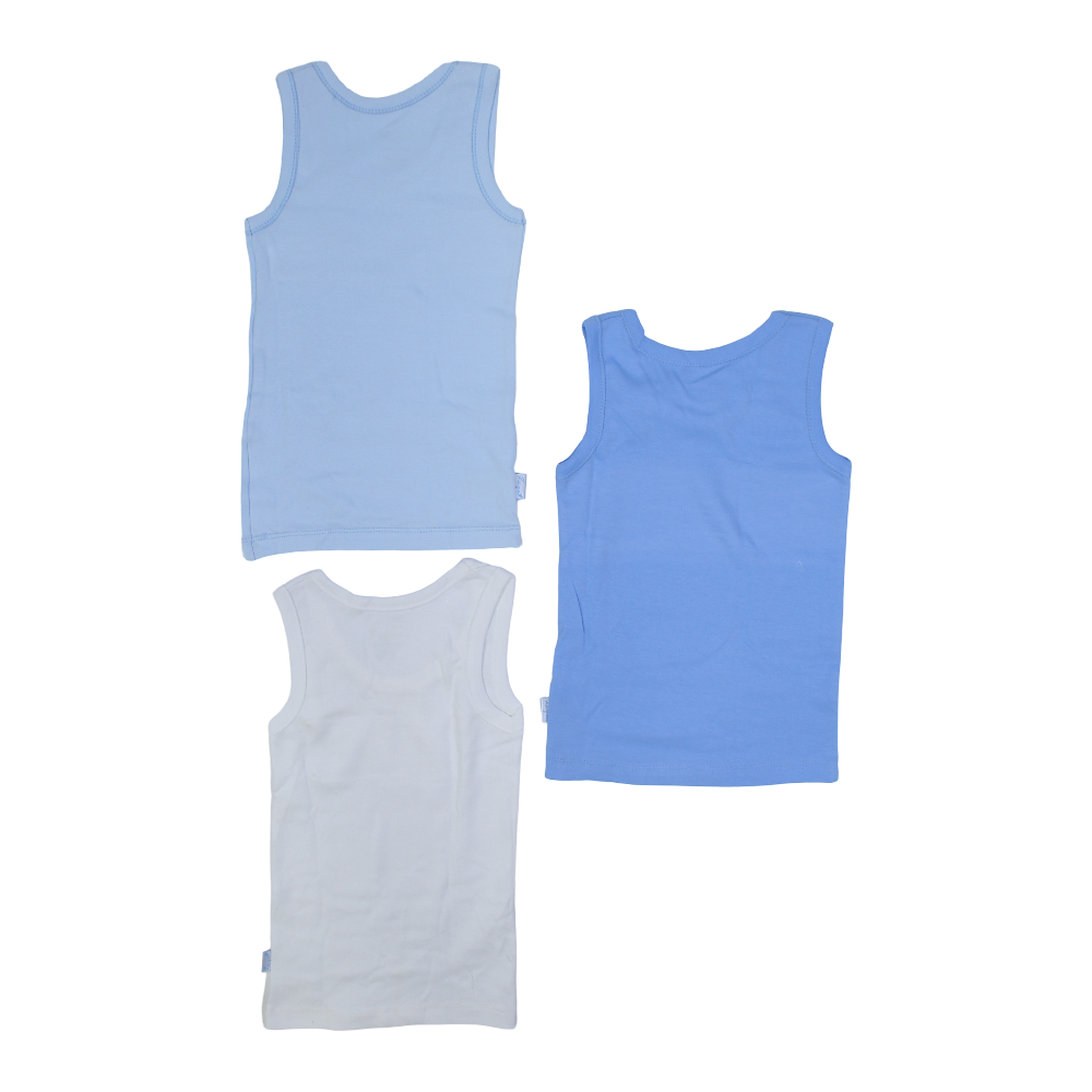 Baby Boys Cotton Undershirt – Multicolor Pack Of 3