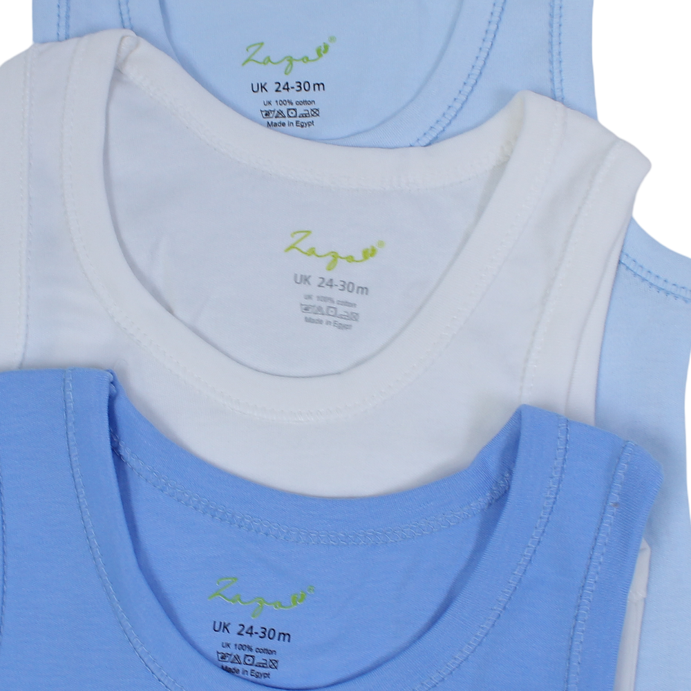 Baby Boys Cotton Undershirt – Multicolor Pack Of 3