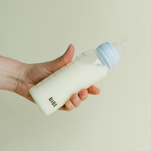 BIBS Round Silicone Baby Bottle 1-Pack 270ml Medium Flow – Ivory