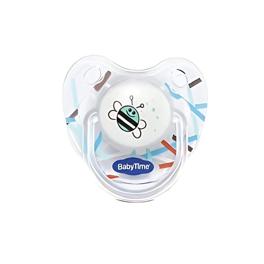 Baby Time Silicone Orthodontical Transparent Patterned Soother