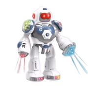 X Robot Toy (Music / Lights) – Blue & White