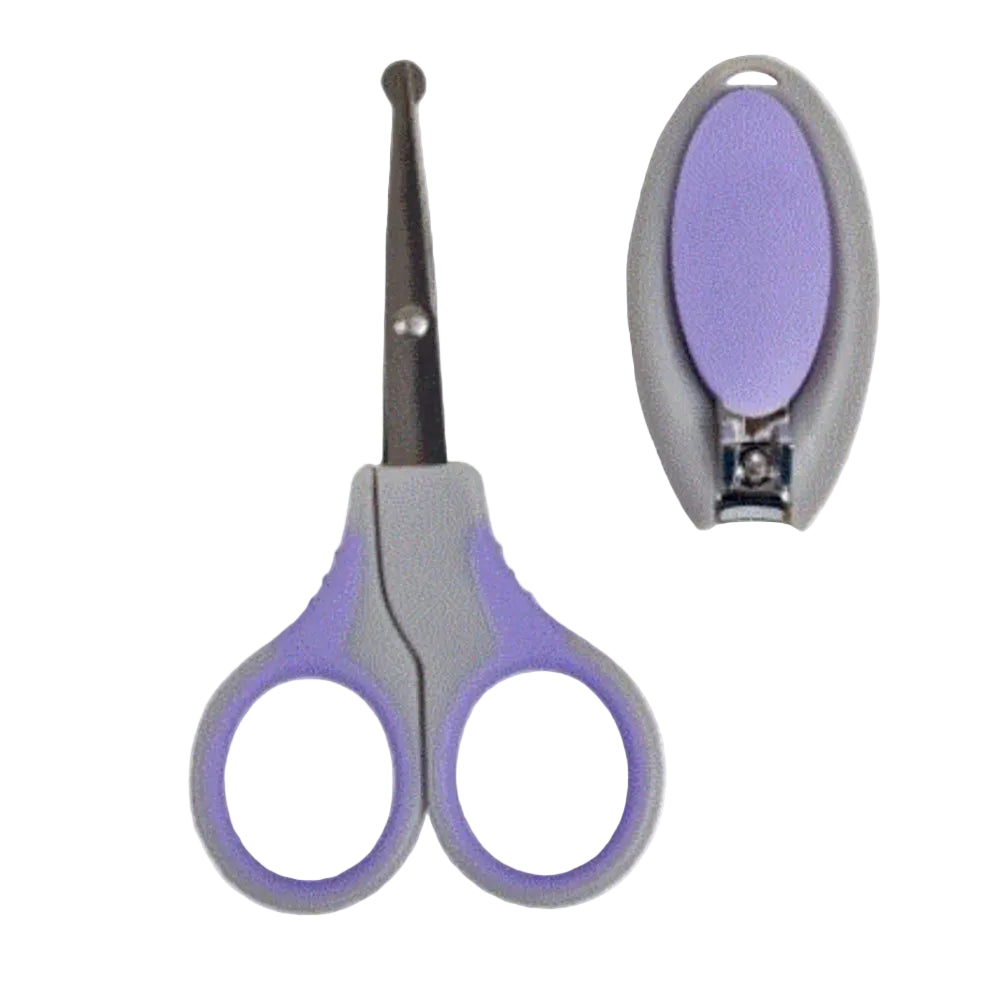 True Baby Manicure Set with Scissors and Nail Clipper – Purple - Baby Essentials