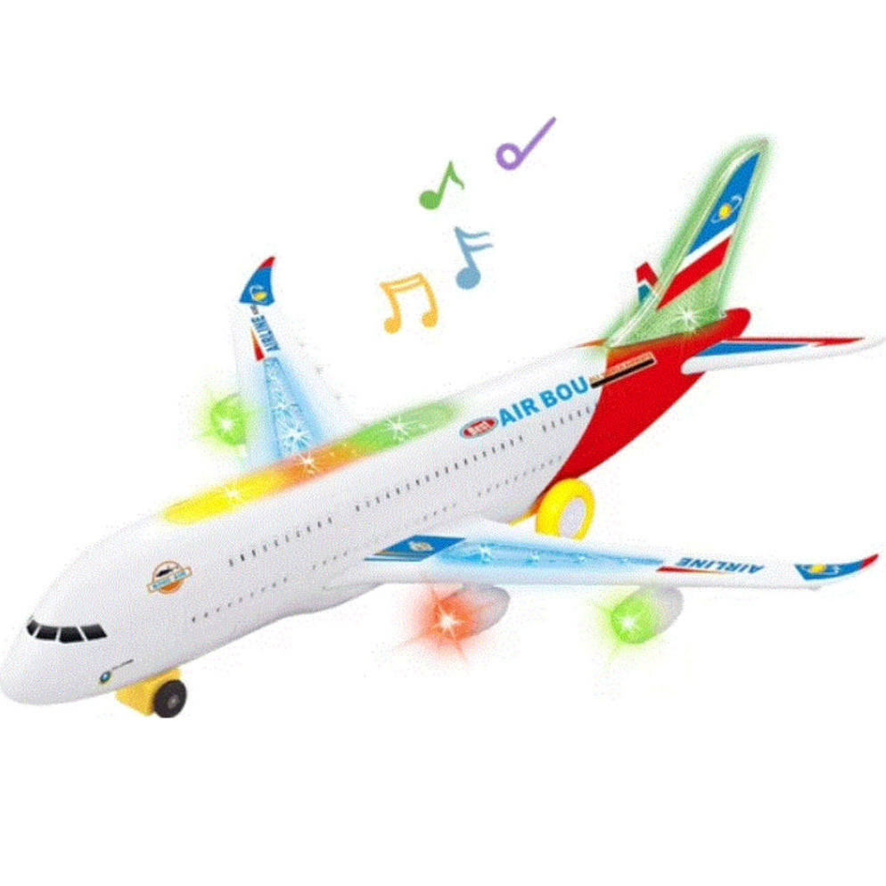 لعبة طائرة ركاب إيرباص A380 فلاش كهربائية - أبيض