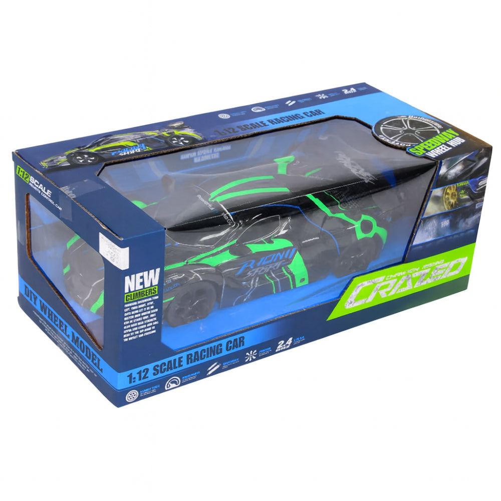 1:12 Scale High-Speed Drift Racing Car – Remote Control Toy for Kids (Green)