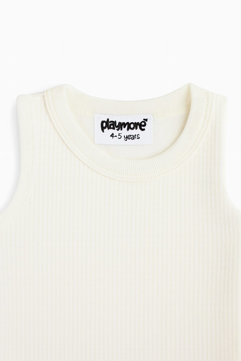 Girls Cotton Tank Top – Off white