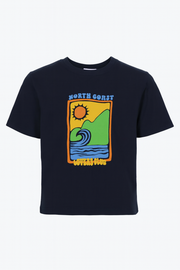 Unisex Baby Navy "NORTH COAST" Cotton T-Shirt