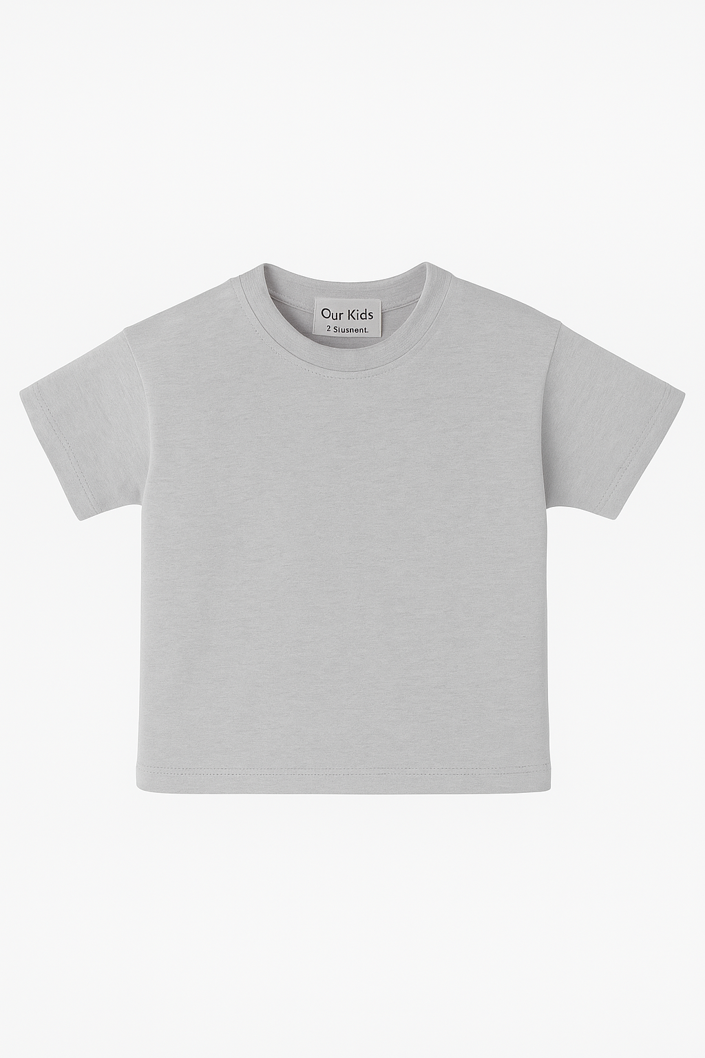 Unisex Oversized Short-Sleeved Basic T-Shirt – Plain Off-White
