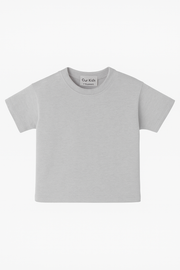 Unisex Oversized Short-Sleeved Basic T-Shirt – Plain Off-White