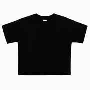 Unisex Kids Black Oversized T-Shirt – Cotton