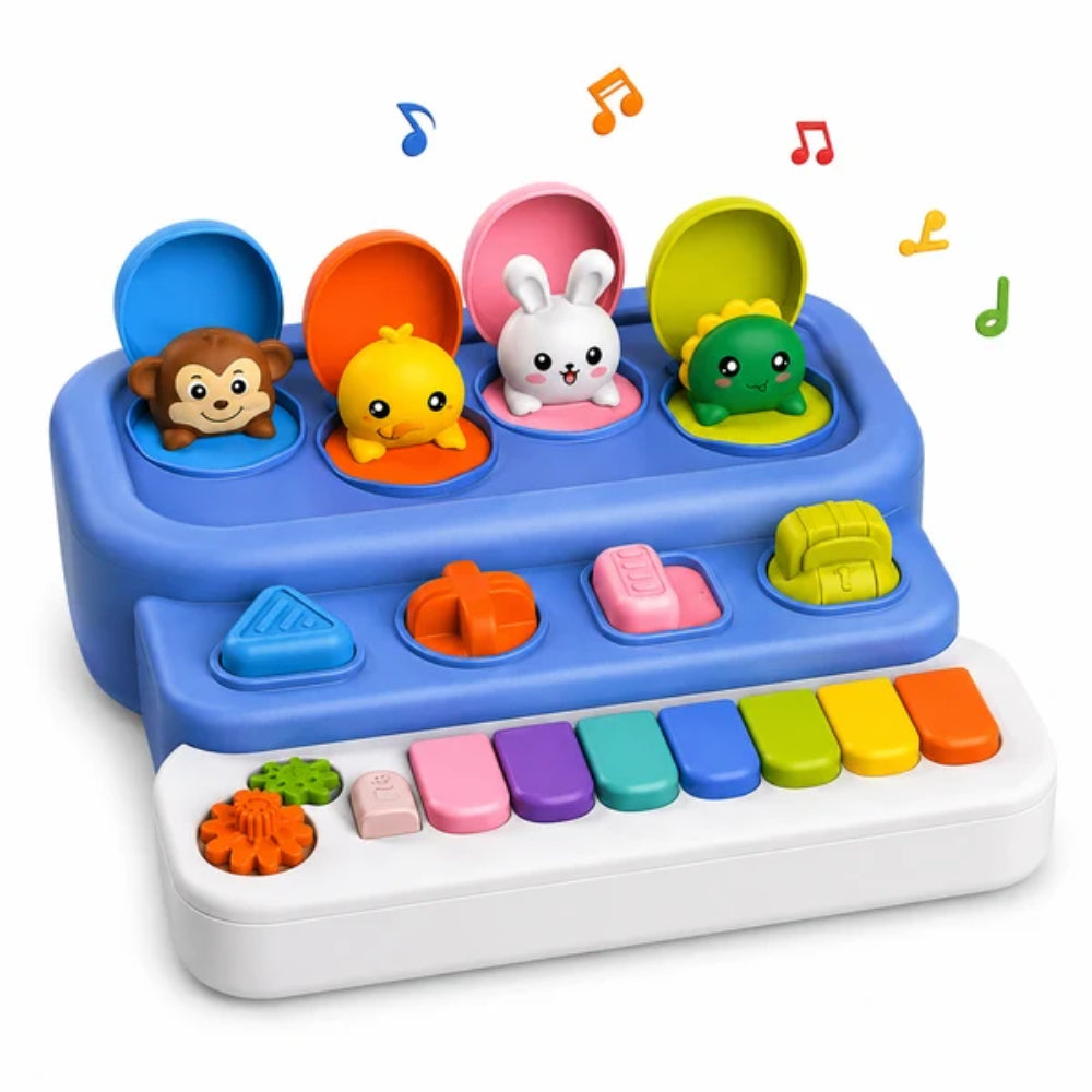 Kids Animal Musical Piano Toy – Blue