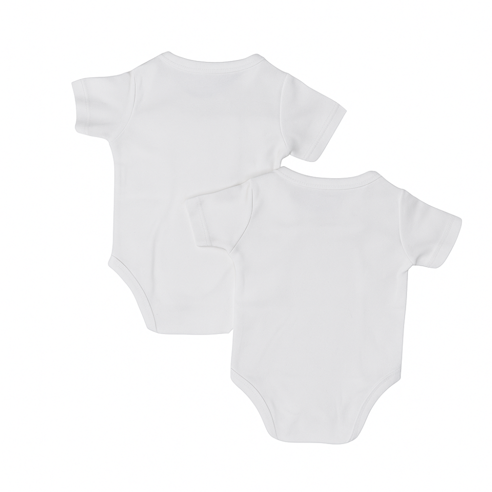 Pack Of 2 - White Short-Sleeved Wrap-Over Bodysuit
