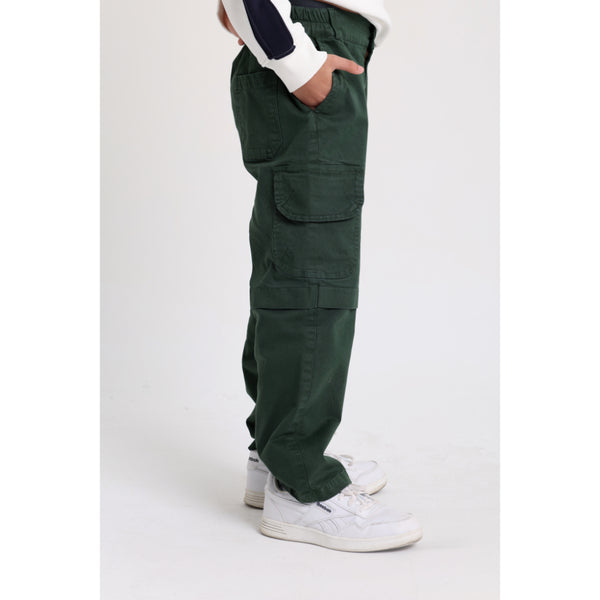 Unisex Gabardine Cargo Pants – Dark Green