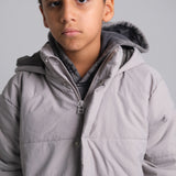 Unisex Grey Puffer Jacket