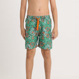 Boys Swimsuit – Green with Dino Roar Print