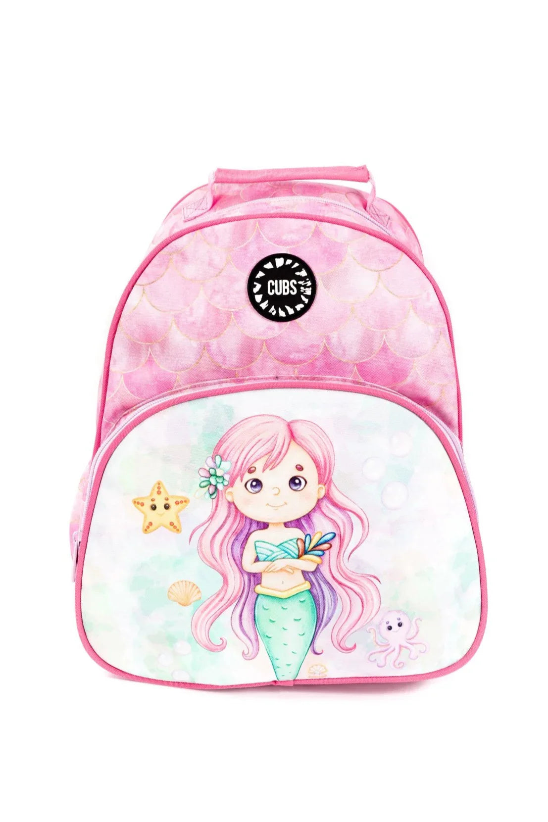 Cubs Preschool Backpack Mermaid with Purple Hair Print – 16 Inches