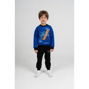 Boys Cotton Pajama Set – Blue with "Think Positive" Design