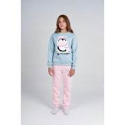 Girls Cooton Pajama Set –  Mint/Pink with "Penguin" Design