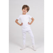 Pack of 2 – Unisex Ribbed Short-Sleeved Thermal Top White