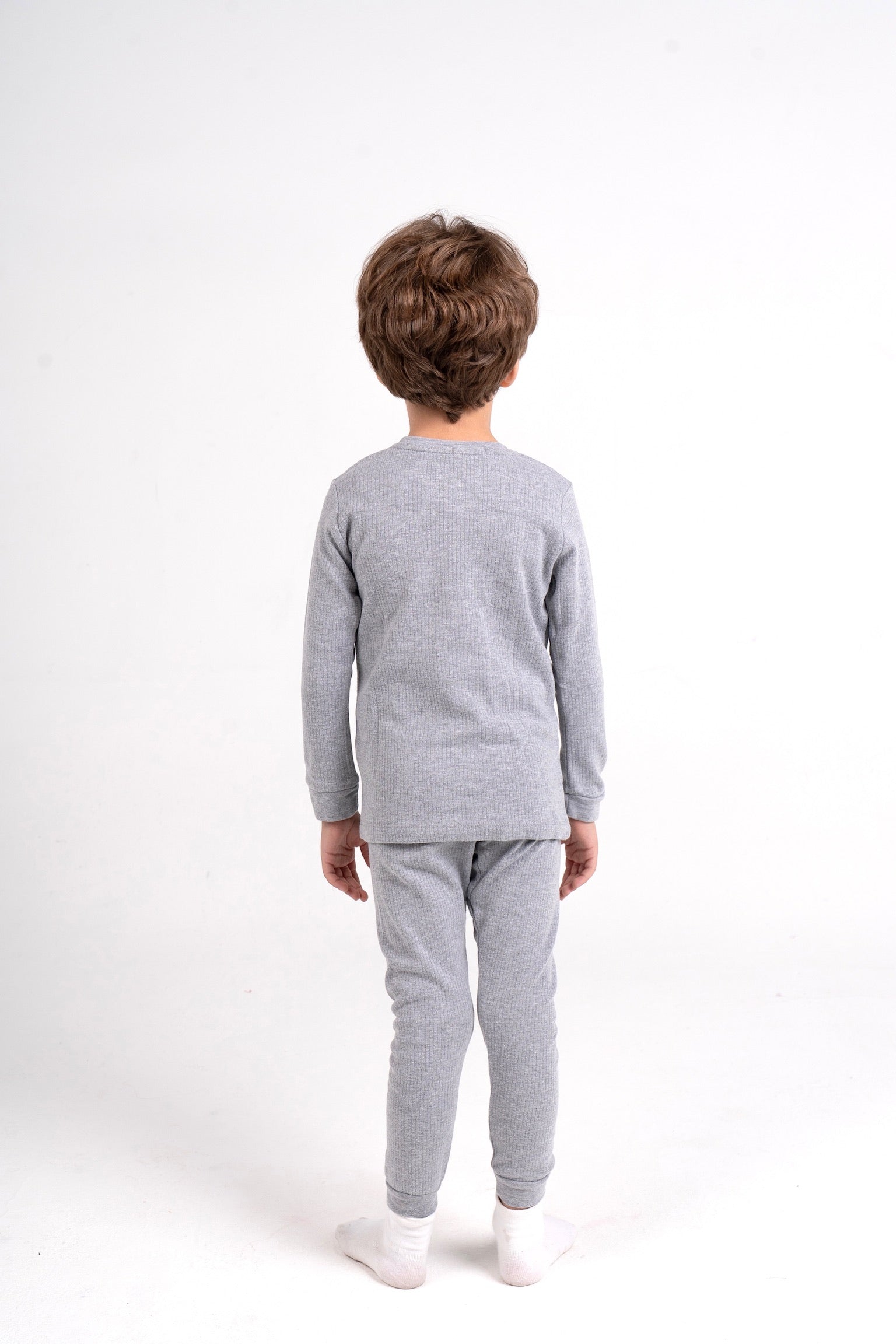 Pack of 2 – Unisex Long-Sleeved Thermal Top Grey