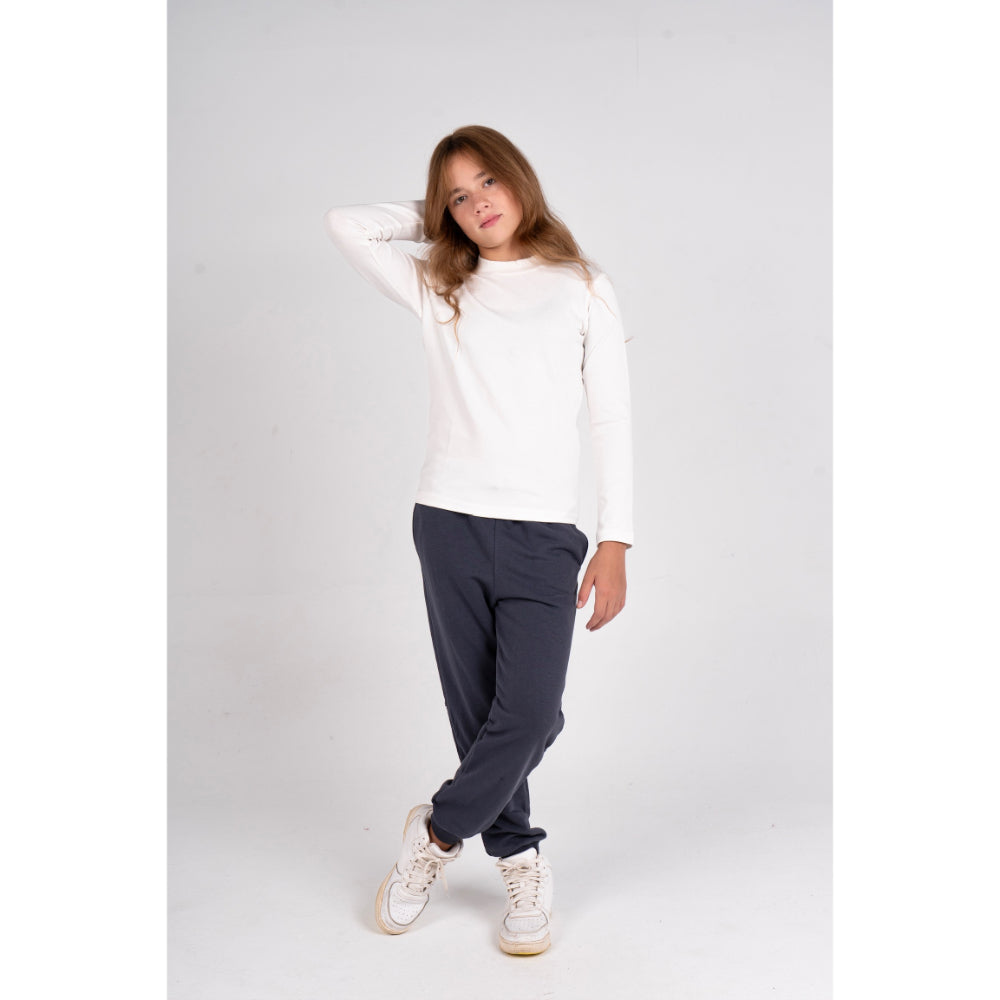 Pack of 2 – Unisex Ribbed Long-Sleeved Thermal Top White