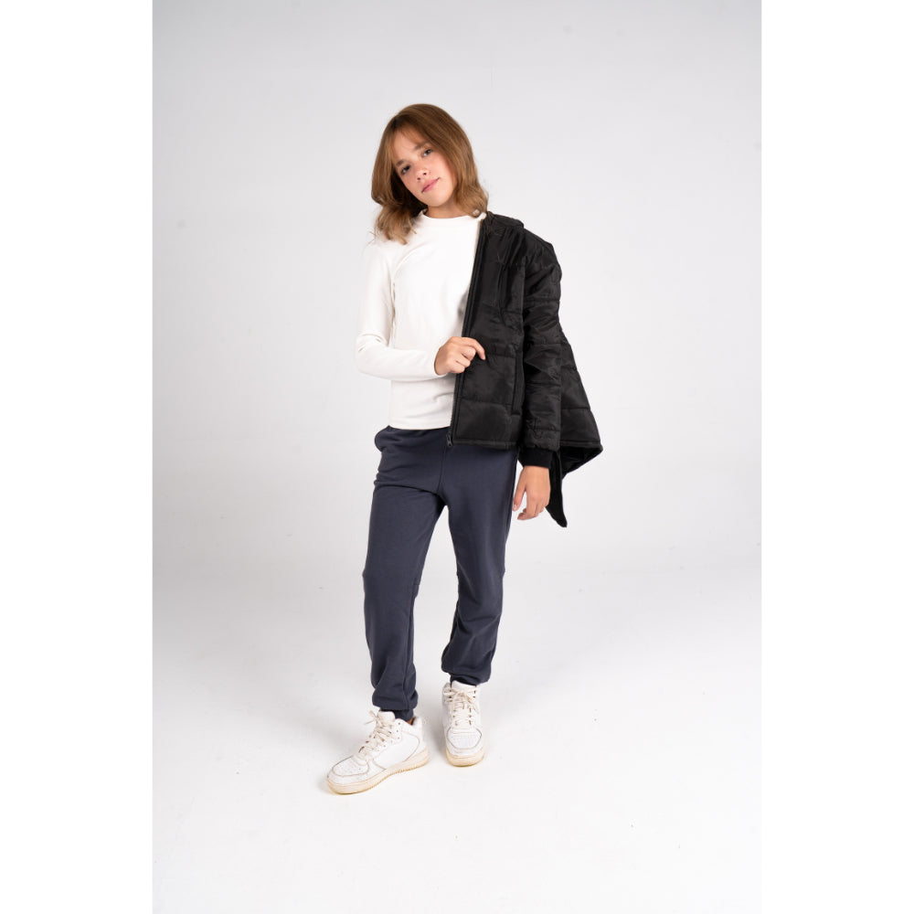 Unisex Waterproof Hooded Jacket – Black