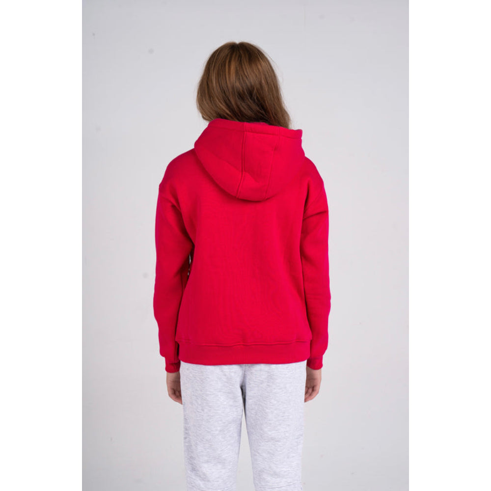 Girls Plain Cotton Hoodie – Fuchsia