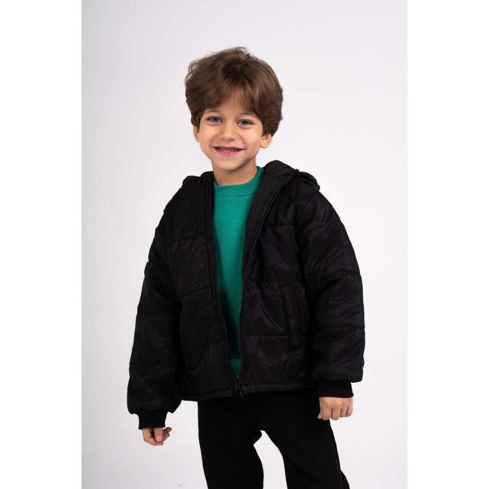 Unisex Waterproof Hooded Jacket – Black