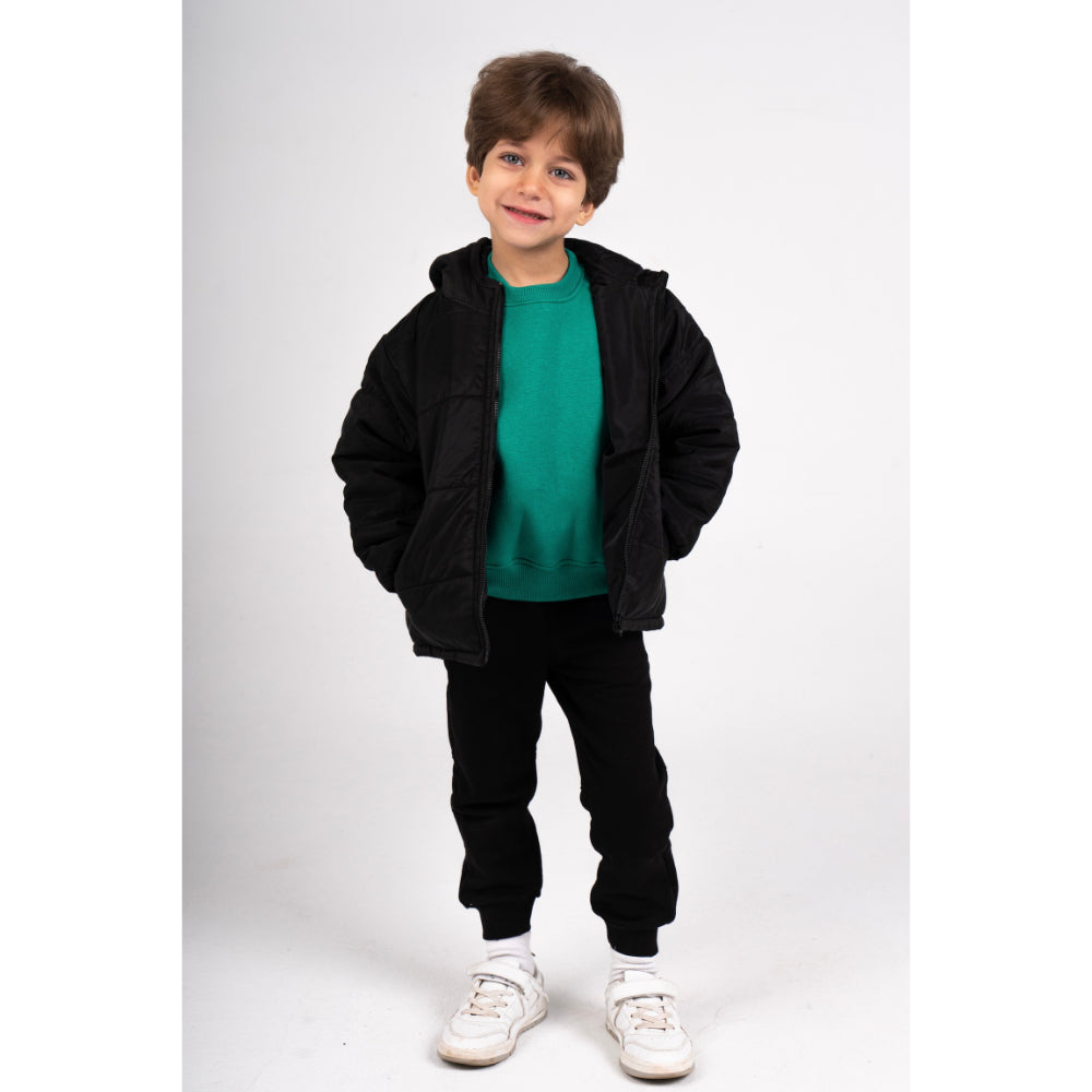 Unisex Waterproof Hooded Jacket – Black