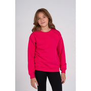 Girls Plain Cotton Sweatshirt – Fuchsia